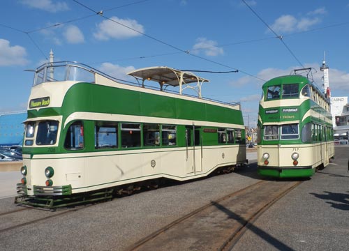 Blackpool Heritage Trams Easter 2013, both of these were Made in Preston