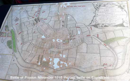 Map of the Battle of Preston