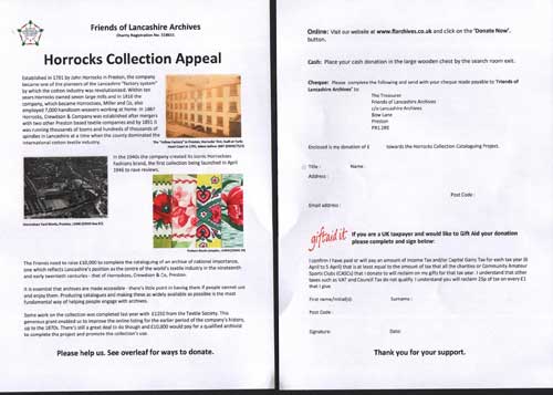 Horrocks Collection Appeal 2016