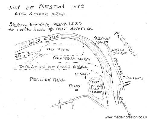 Preston Dock river diversion 1890