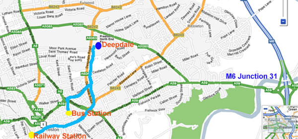routes to Deepdale