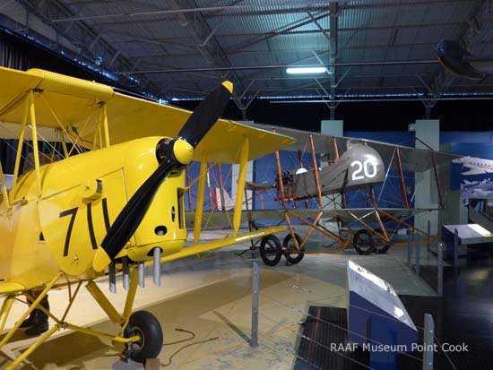 De Havilland Tiger Moth and Maurice Farman Shorthorn.