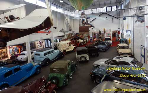 Inside the Lakeland Motor Museum.