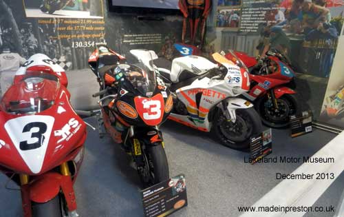 The Motor Cycle display is very well presented. This is the Isle of Man TT section.