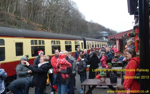 Lakeside and Haverthwaite Railway. Haverthwaite is less than a mile from the Lakeland Motor Museum and is a nice walk down a country lane.