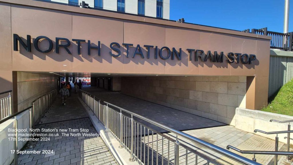 Entrance to Blackpool North Station Tram Stop