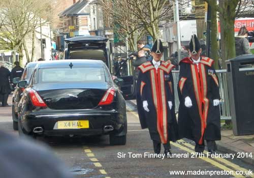 The funeral of Sir Tom Finney 27th February 2014