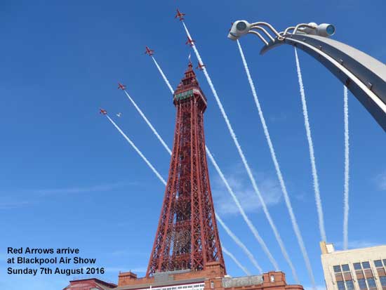 The Red Arrows at the Blackpool Air Show 2013