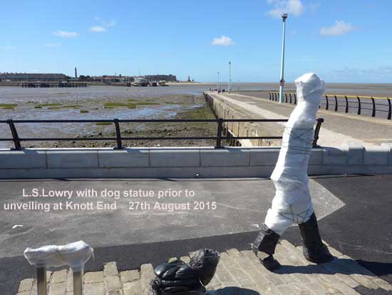 Statue of LS Lowry at Knott End