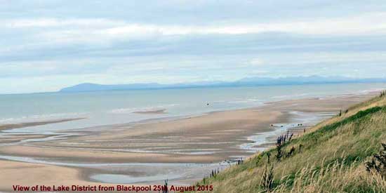 View of Lake District from Blackpool