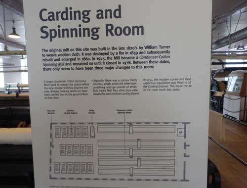 Helmshore Mills Textile Museum - carding and spinning room