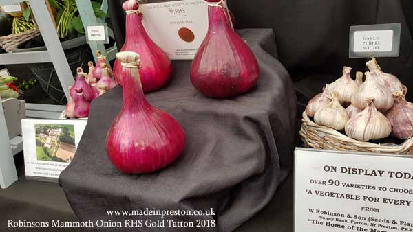 Robinsons Mammoth Onion of Scorton win gold at RHS Tatton 2018