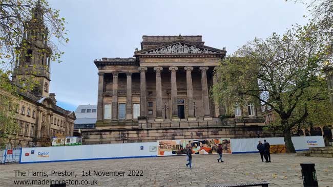 The Harris Museum and Art Gallery Preston during refurbishment November 2022