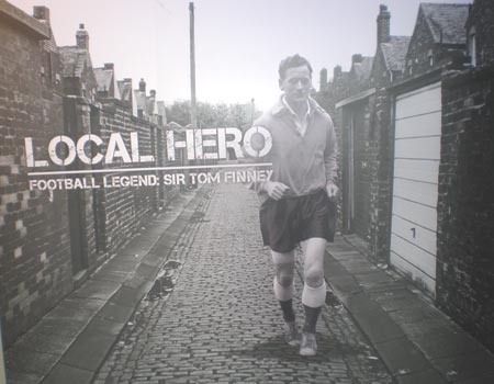 Sir Tom in the former National Football Museum at Deepdale