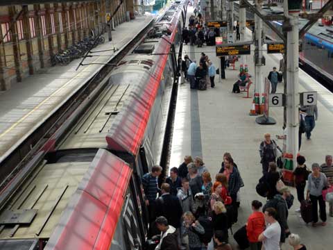 Preston station boarding the 13.02 to Euston May 2012