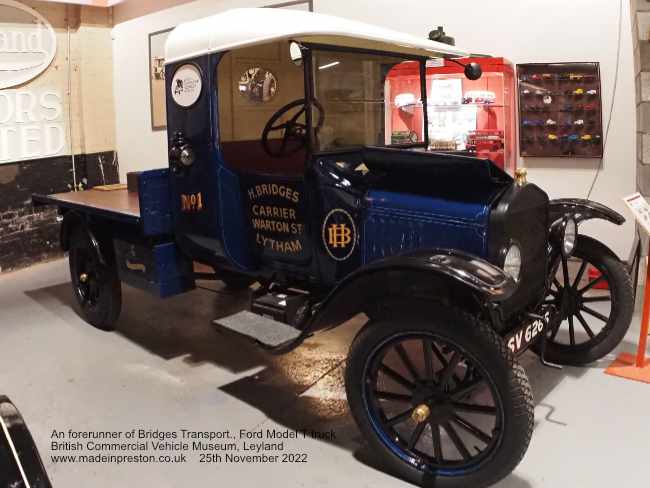 Ford Model T lorry in H.Bridges livery at the British Commercial Vehicle Museum  BCVM Leyland  November 2022